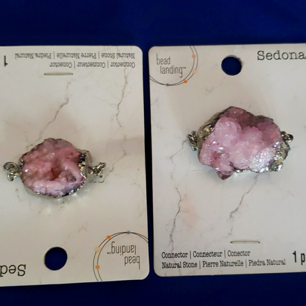 Rough natural stones pendant/bracelet charms 2 for 1 price